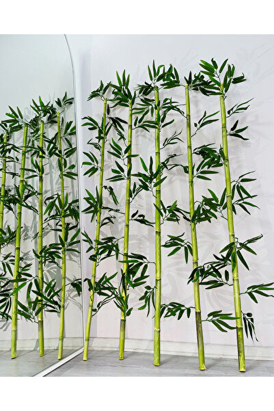 4 Mevsim Ticaret 150 cm Islak Doku Dekoratif Yapay Bambu 5 Adet | 1 Dal Hediye