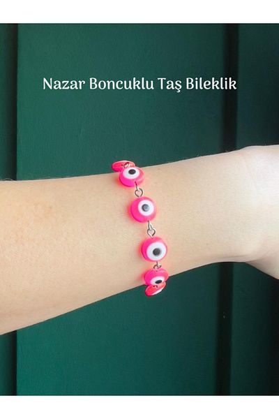 Tuana Trend Colorful Evil Eye Beads Stone Bracelet Vibrant Colors Suitable for All Sizes
