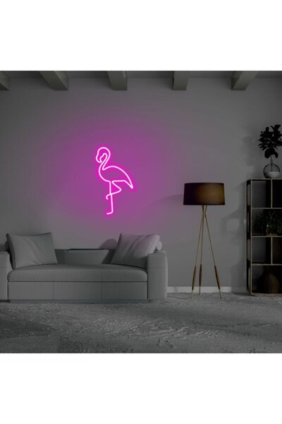 Genel Markalar - Flamingo - Led Dekoratif Duvar Aydınlatması Neon Duvar Yazıs...