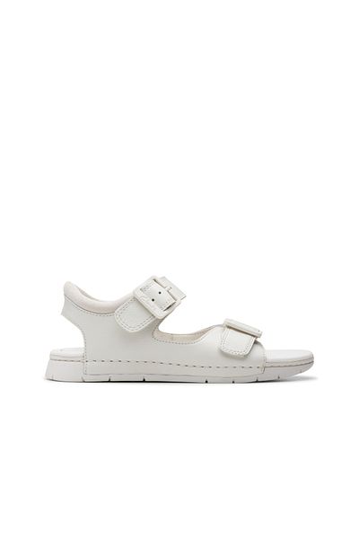 CLARKS White Genuine leather Sandals For Kids