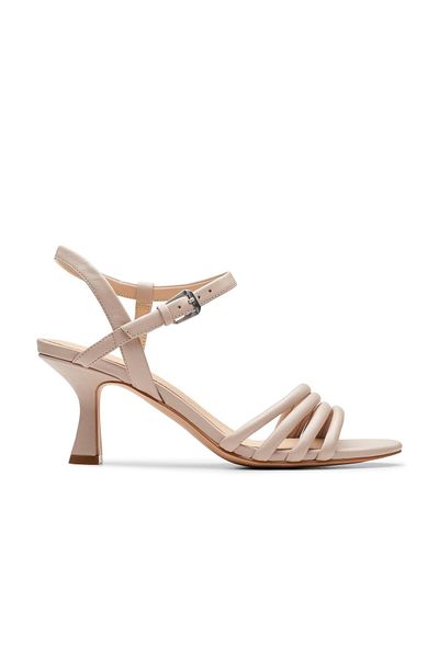 CLARKS Beige Genuine leather Sandals For Womens