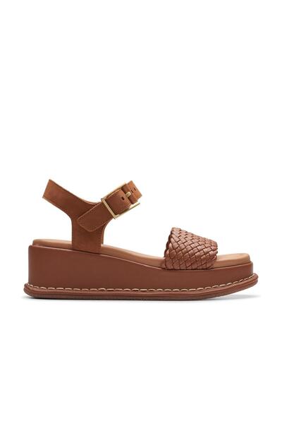 CLARKS Brown Faux leather Sandals For Womens