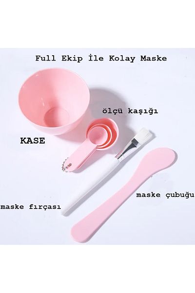 gaman 6in1 Skin Care Mixing Bowl Set - Measuring Cup, Mask Brush and Spatula