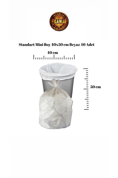 figanlar ambalaj Smallest Garbage Bag Mini Size Small 40S 5 Rolls 40X50 Garbage Bag