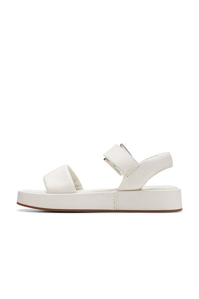CLARKS Cream Genuine leather Sandals For Womens