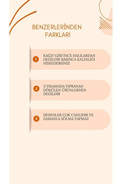 VOPTEKS Lacivert Mutfak Halısı Makinede Yıkanabilir Halı Kaymaz Taban Halı