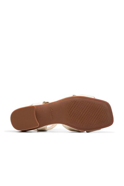 CLARKS Gold-colored Genuine leather Sandals For Womens