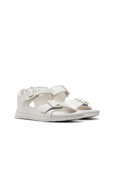CLARKS White Genuine leather Sandals For Kids