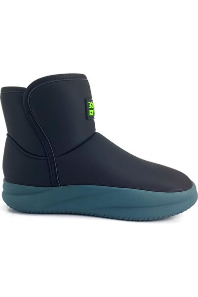 Guja 379 Kadın Siyah Yeşil Kalın Platform Taban Kürklü Bilek Boy Sneaker Tasarım Kışlık Spor Bot