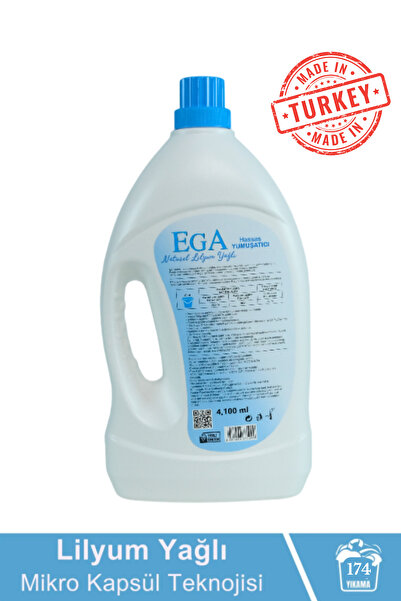 Ega Kimya Aktif Kapsül Teknolojili Lilyum Çamaşır Yumuşatıcısı 4100 ml 174 Yıkama