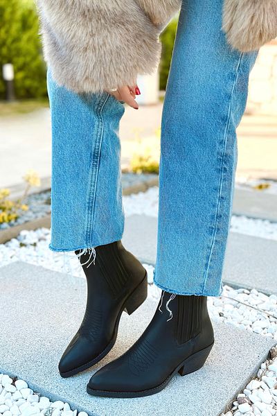 POLKA STORE Nash Elastic Side Strap Λεπτομερείς γυναικείες καουμπόικες μπότες Western