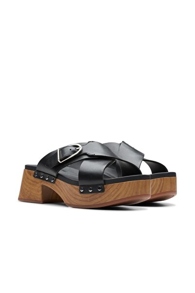 CLARKS Black Genuine leather Sandals For Womens