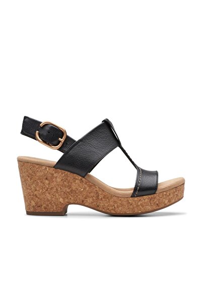 CLARKS Black Genuine leather Sandals For Womens