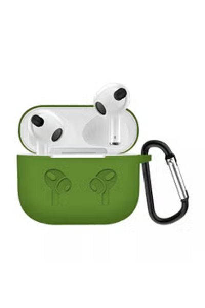 Primo Plus Protective Shockproof Silicone Case Cover for Apple AirPods 3 3rd Generation Olive Green