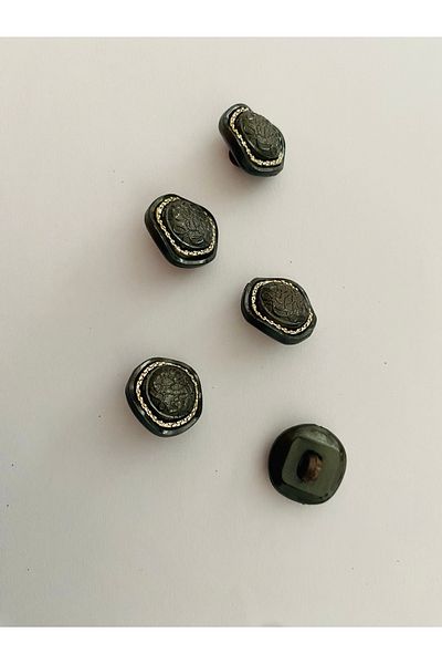 Öztürk Cardigan, Vest, Entari, Ferace and Trousers Italian Model Button. 18mm. 5 Pkt. Color:Gray.