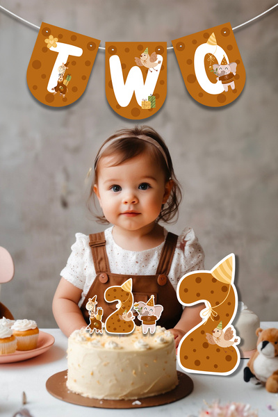 Niksy Design مجموعة من قطعتين من زينة الحفلات الصغيرة ذات طابع بوهو للحفلات وأعياد الميلاد