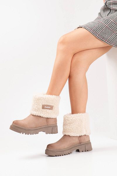 Ayax Γυναικείες μπότες Mink Suede Fur