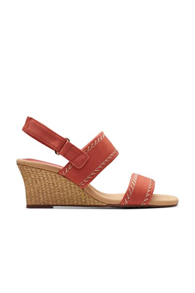 CLARKS Pink Nubuck Sandals For Womens