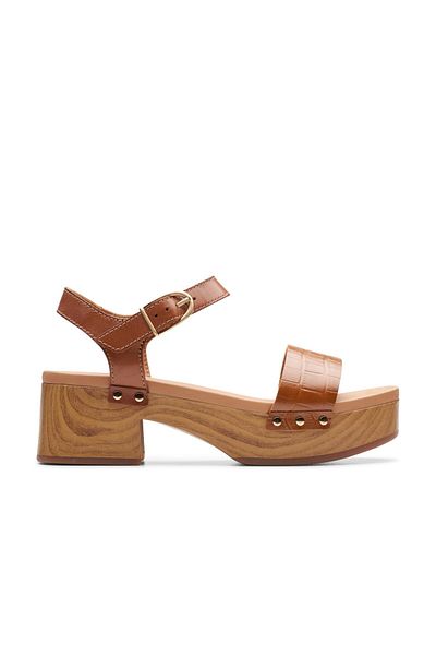 CLARKS Brown Genuine leather Sandals For Womens