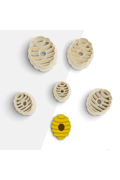 brocutters قالب قطع من طين البوليمر على شكل خلية النحل، قالب القرط، قالب المج...