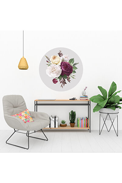 KOSS Dijital Цветни рози, кръгли и флорални букети, стенни стикери с мотиви