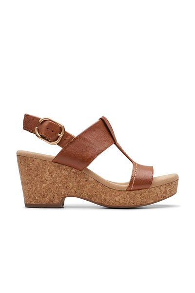 CLARKS Brown Genuine leather Sandals For Womens