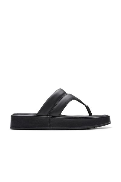 CLARKS Black Genuine leather Sandals For Womens