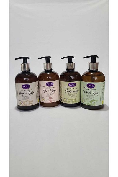 Duru 4 Pcs Value Oils Liquid Soap - Argan, Shea, Z.Oil, Avocado (X500 ml)