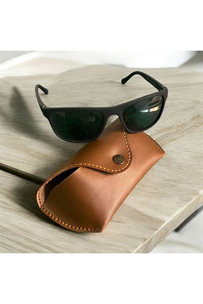 Hazal Atelier Genuine Leather Handmade Glasses Case