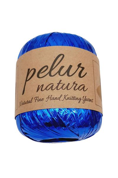 Nusrat Bilişim Shiny Saks Blue Raffia Bag Accessory - Color No:14