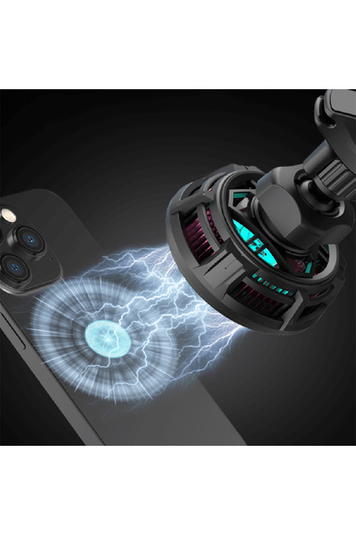 Linktech W792 Premium 15w Kablosuz Şarj Soğutucu Fanlı Araç Içi Telefon Tutucu