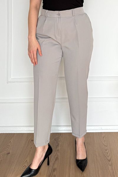 ModaPlaza Women's Battal Buttoned Trousers 7730