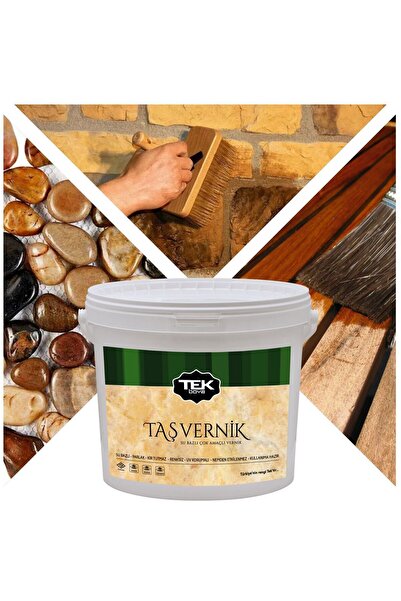 TEK BOYA Su Bazlı Çok Amaçlı Taş Ve Ahşap Verniği 0.75lt Şeffaf-hava Koşullarından Etkilenmez-kokusuz-parlak