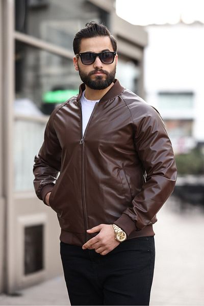 BASEL.CO ΔΕΡΜΑΤΙΝΟ ΜΠΟΥΦΑΝ BOMBER ΑΝΔΡΙΚΟ