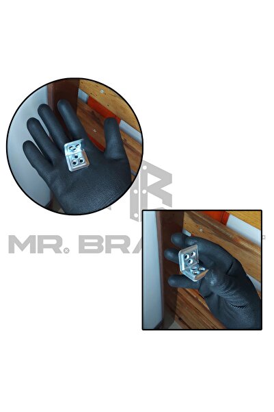 Yapıkan Mr. Bracket 25 Ad L Demir Gönye Köşebent 30x25x25mm- Mobilya Dolap Köşe Birleştirme Bağlantı Aparatı
