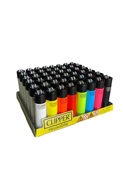 Clipper CLİPPER REUSABLE POCKET ÇOK RENKLİ 48'Lİ TAŞLI ÇAKMAK