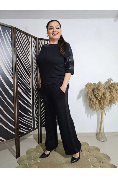 Melis Designer Plus Size Leather Mia Suit