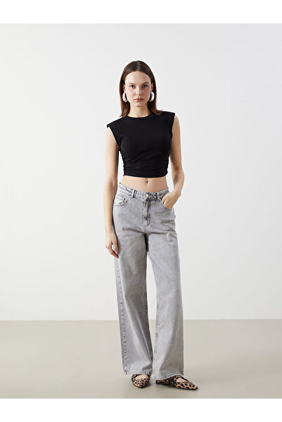 LC Waikiki Γυναικείο τζιν παντελόνι Lcwk Wideleg