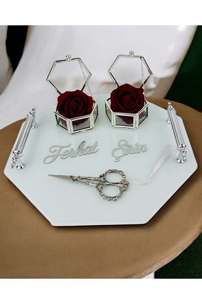 CyzHome Unity Octagonal White Engagement Tray