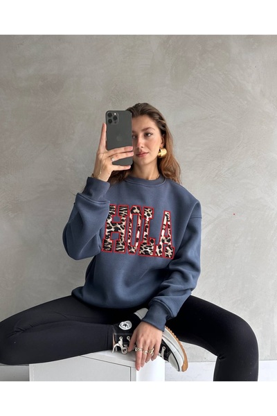 shopshop Жіночий оверсайз-светр з принтом леопарда та шардоном