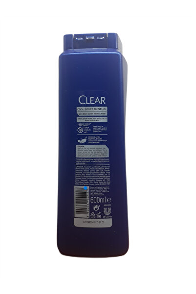 Clear COOL SPORT MENTHOL 600 ML SIVI JEL FORMÜL ŞAMPUAN X 4 ADET