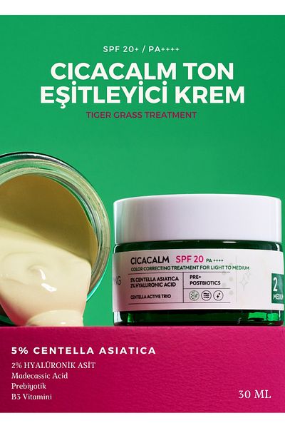 Anyong Cica Tiger Grass Tone - Equalizing and Anti-Redness, Cream Medium 20 Spf 30 ml