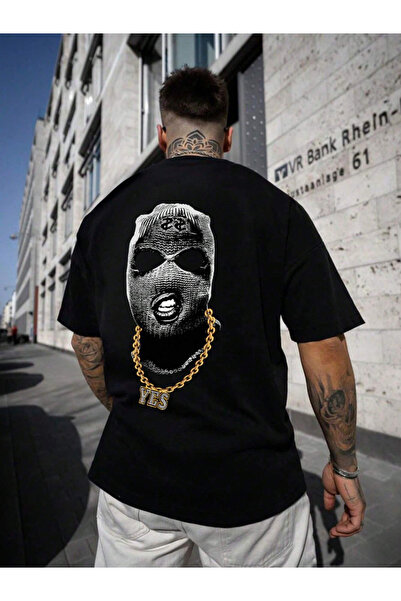 Marco Fresco Μπλουζάκι με στάμπα με μάσκα Gangsta Unisex