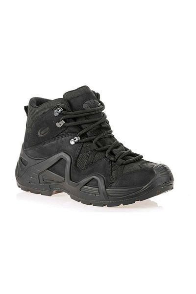 Scooter P1492 Meridyen Δερμάτινες ανδρικές μπότες Nubuck Παπούτσια Nubuck Μαύρο
