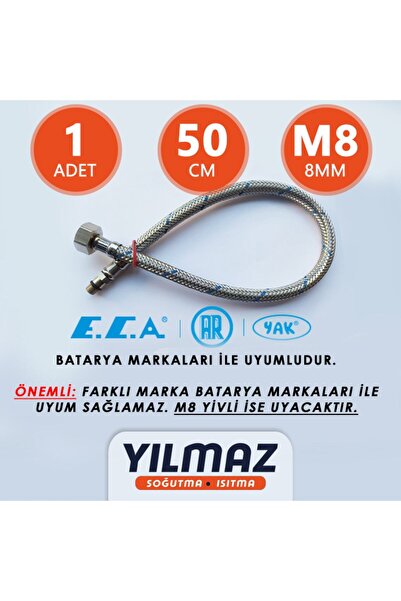 Eca Batarya Bağlantı Fleksi - Hortumu, Soğuk (mavi) - 50cm , M8