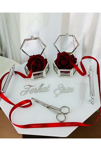 CyzHome Unity Octagonal White Engagement Tray