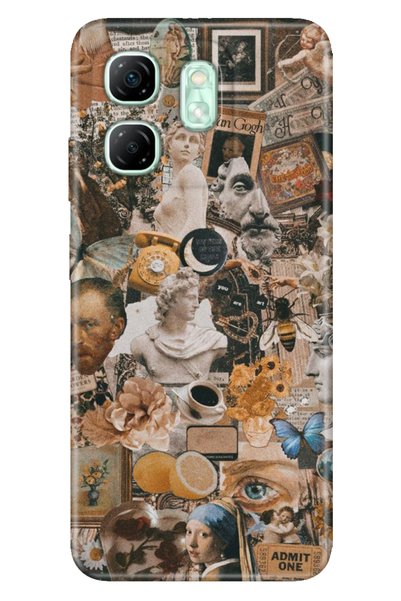 senada Infinix Hot 50I - Smart 9 Case Patterned Tpu Silicone Printed Vangogh