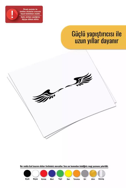 Generic Brand Wings -2 - Vehicle, Auto, Laptop, Wall Compatible Sticker 50*10 cm