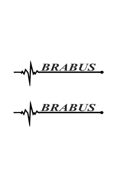 Generic Brand ملصق نافذة السيارة Pulse Rhythm Brabus 30 X 8 سم