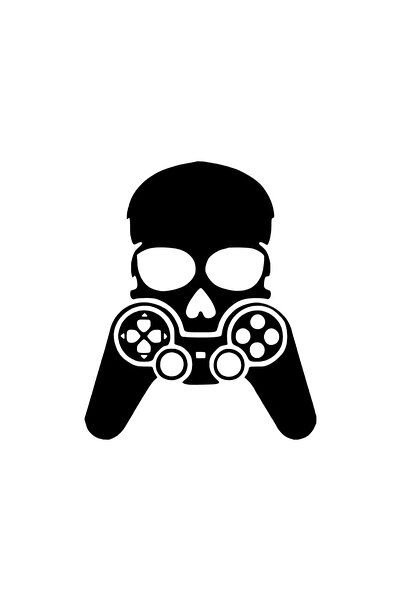 Kıvırcıkyoga Gamer Skull - ملصق متوافق مع السيارة والسيارات والكمبيوتر المحمو...